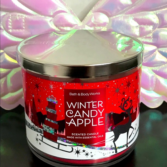 BBW 3 wick candle Winter Candy Apple